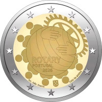 2 Евро Португалия 100-летие Ротари фонда в Португалии (2026 года)